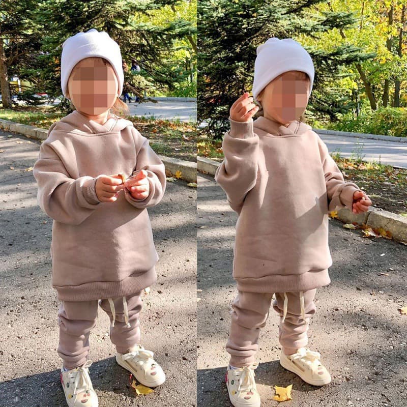 パーカー 子ども用ゆったりスウェット上下セット