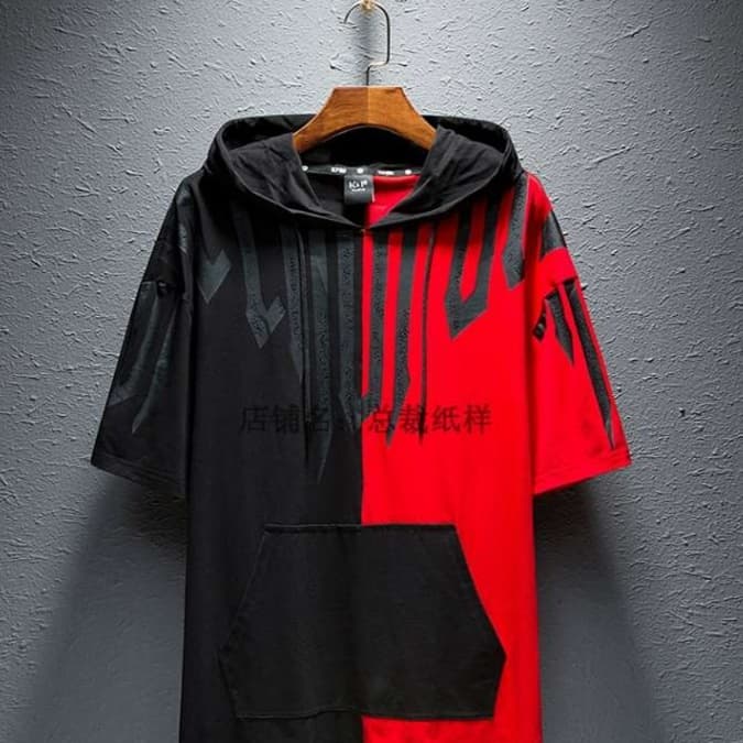 モノトーン切替デザインパーカー