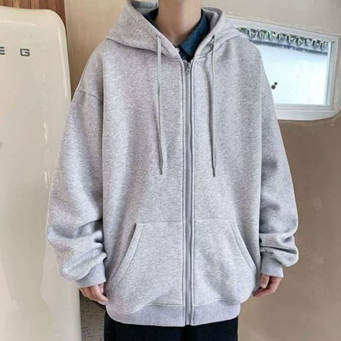  オーバーサイズ ジップアップパーカー