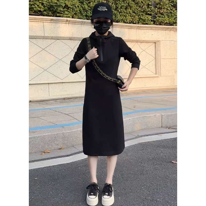 ミディ丈ストリートパーカーワンピース
