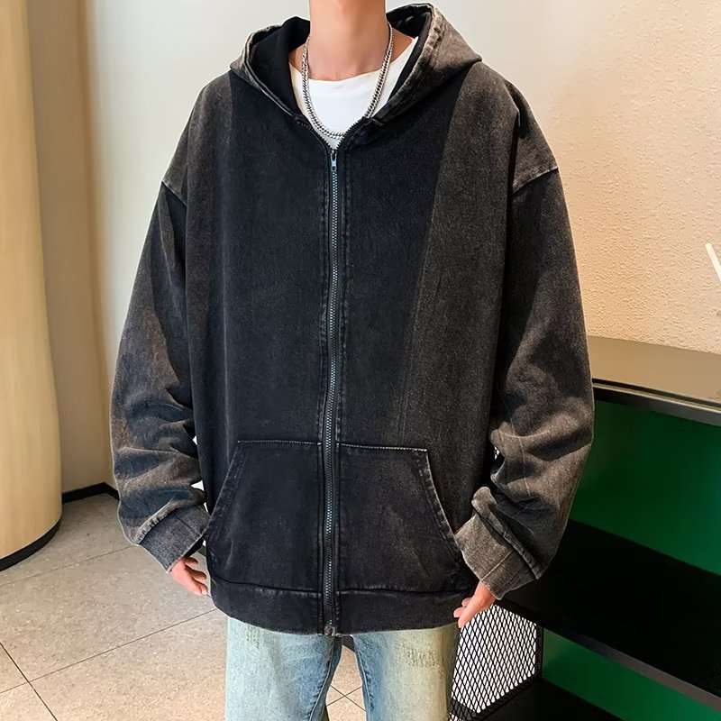  オーバーサイズ ジップアップ パーカー