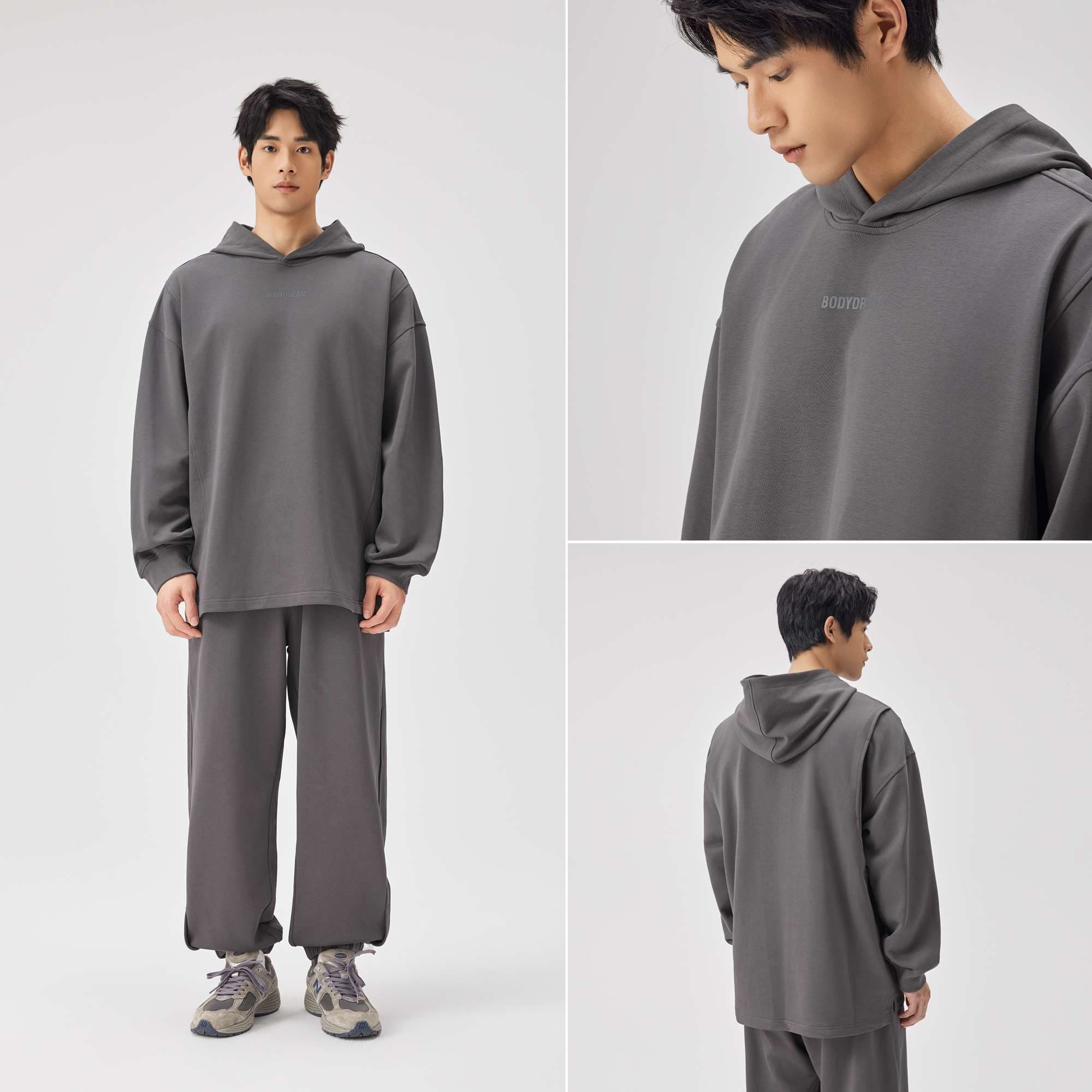 パーカー ゆったりフード付き上下セット