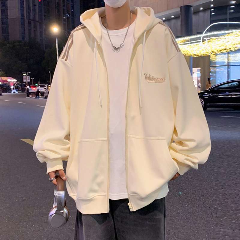  ゆったりストリート系ジップアップパーカー