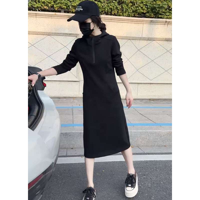 ミディ丈ストリートパーカーワンピース