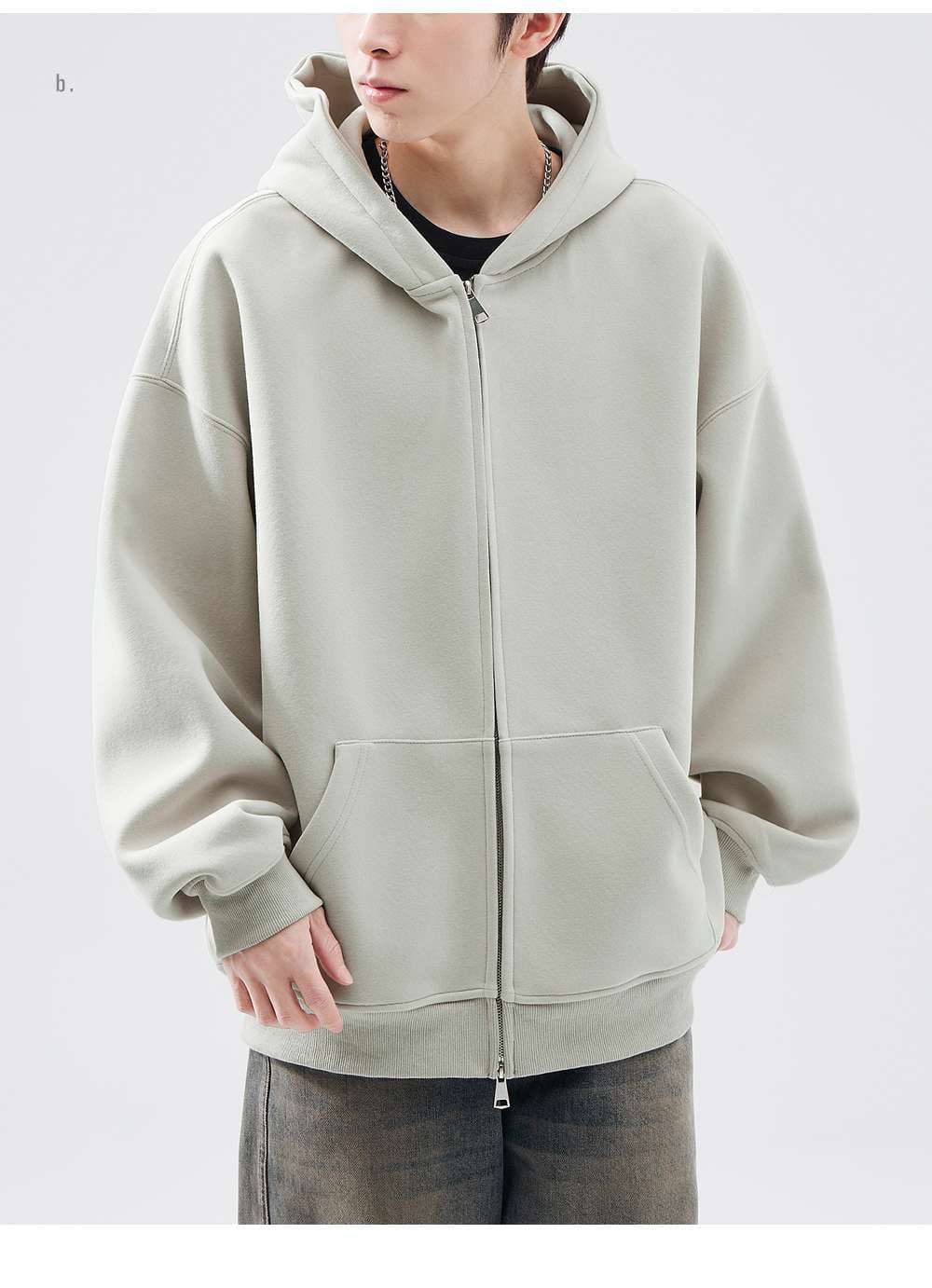 シンプルデザイン オーバーサイズパーカー