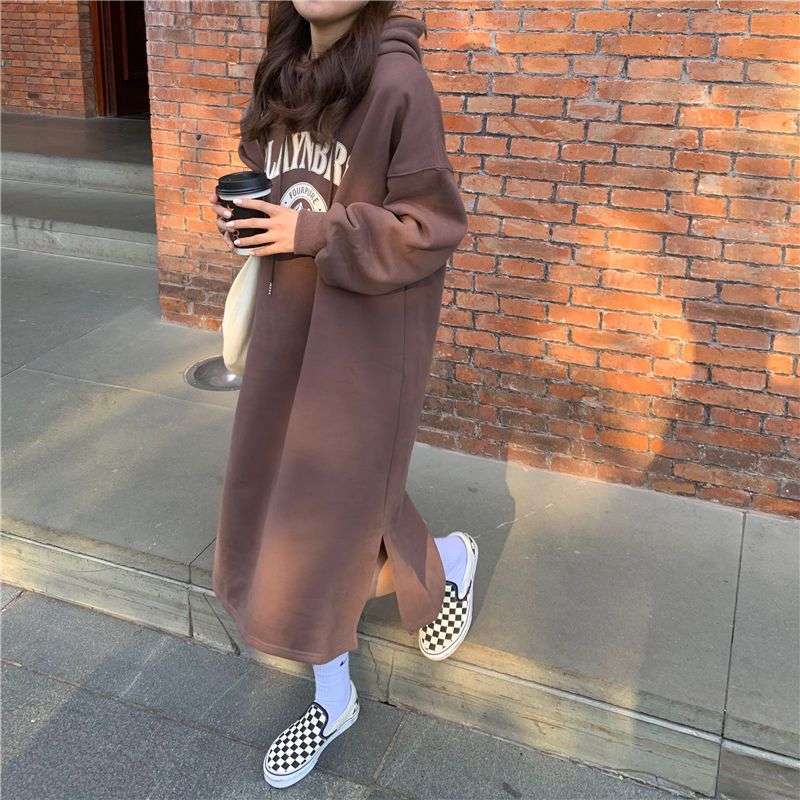 ゆったりロゴパーカーワンピース