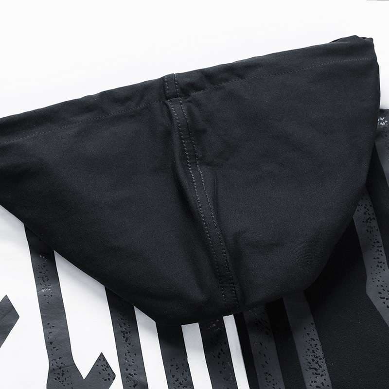 モノトーン切替デザインパーカー