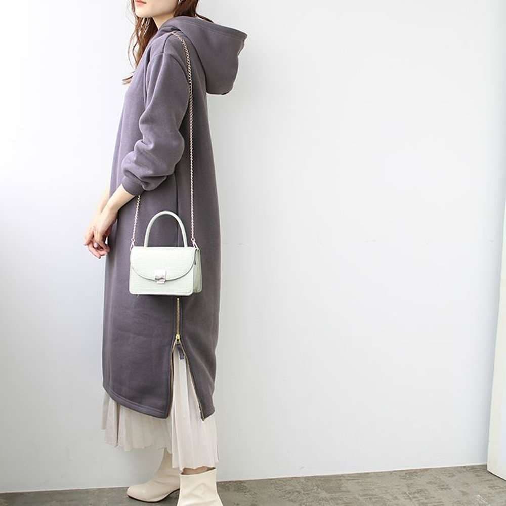 ロング丈パーカーワンピース