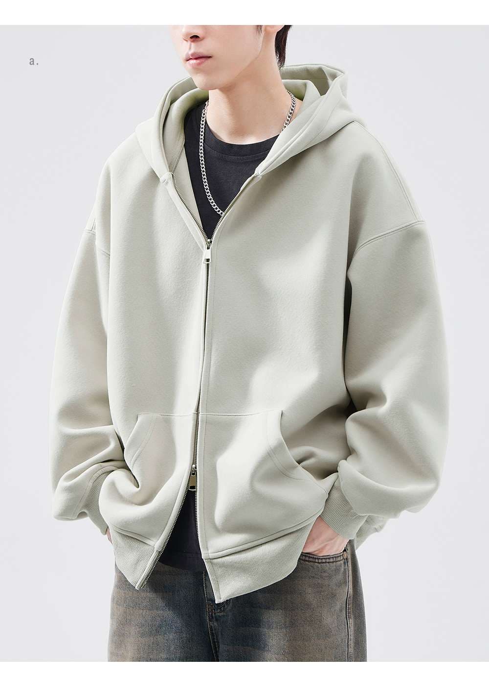 シンプルデザイン オーバーサイズパーカー