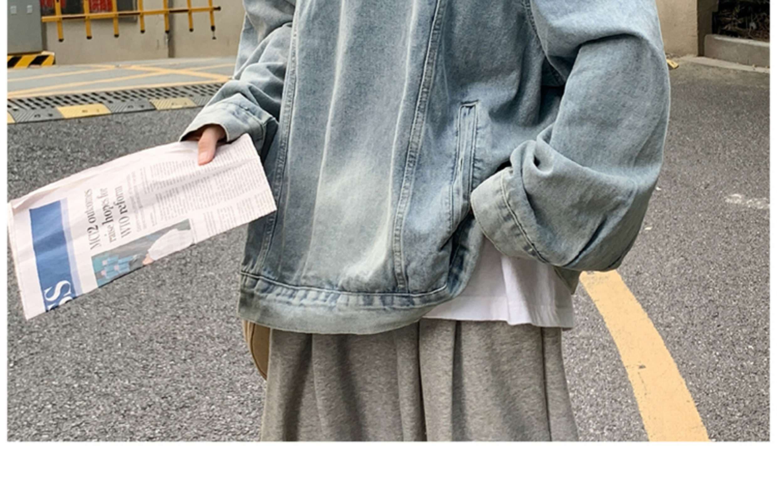  オーバーサイズデニムフードパーカー